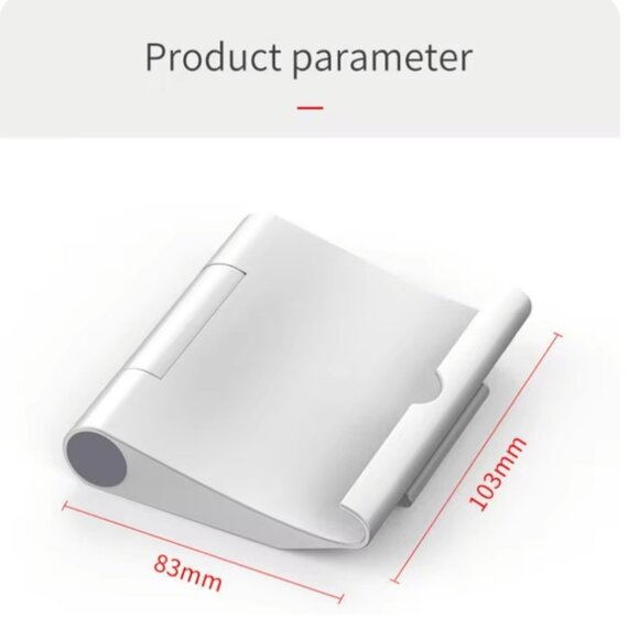 Portable Phone Tablet Desk Holder Stand Foldable Adjustable Angle (Black) - Picture 6 of 7